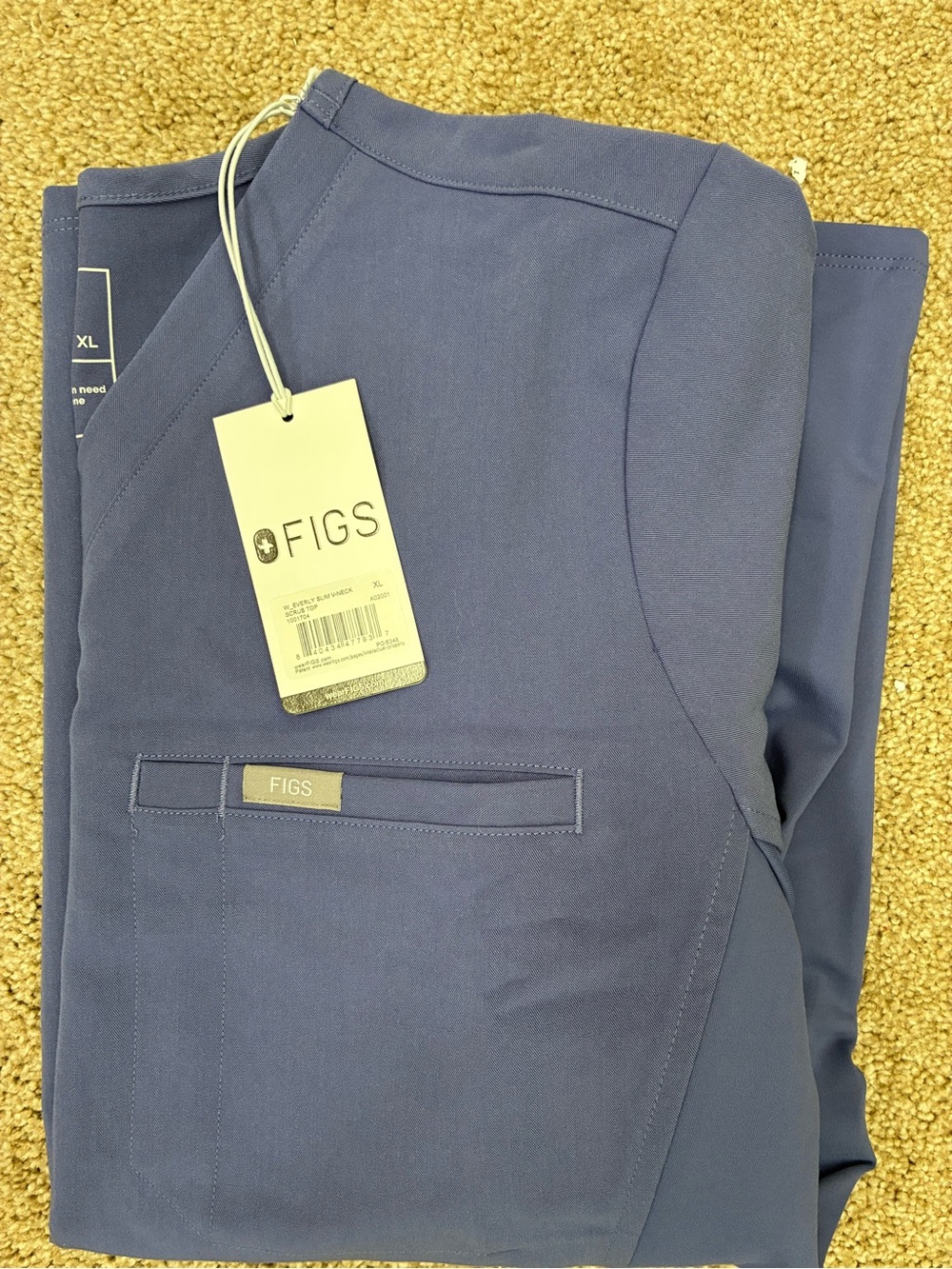 Figs Women's Scrub Top in Navy